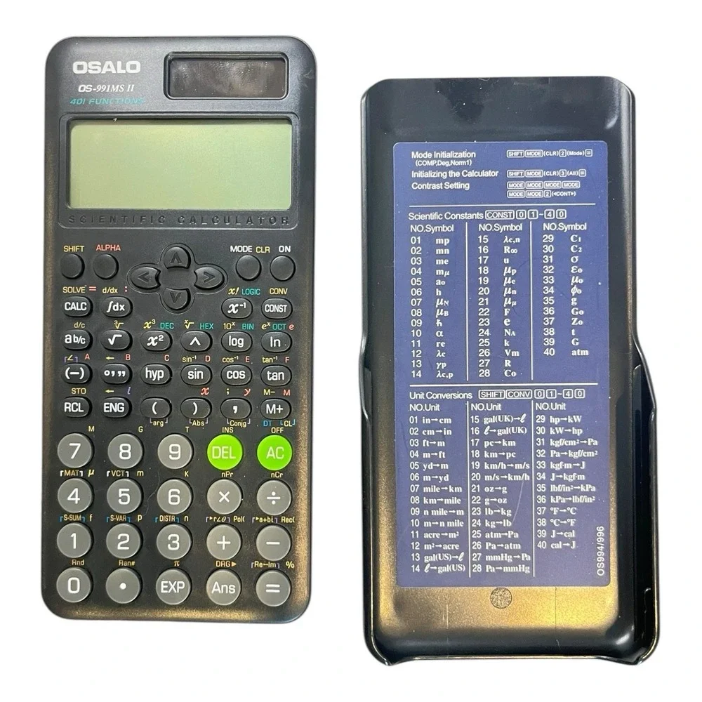 OSALO 991MS 401 Function Scientific Calculator- Solar & Battery Power